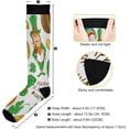 thumbnail image 3 of GZHJMY 1 Pair St. Patrick's Day Clover Compression Socks for Women Men, Knee High Stockings for Athletic Sports,Running,Travel, 3 of 7
