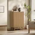thumbnail image 5 of LuxenHome Oak Manufactured Wood 2-Door 31.1" W x 48.7" H Cabinet with Tray Top, 5 of 7