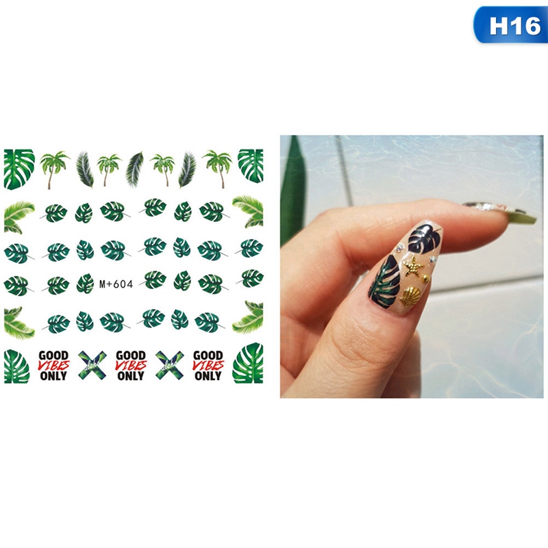 Akoada Hot Summer Series Nail Water Decals Flower Fruit Pattern Tranfer Sticker Flamingo Pineapple Mermaid Nail Art Decoration Walmart Com Walmart Com