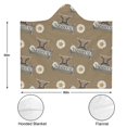 thumbnail image 3 of Wearable Blanket,Brown Highland Cow Daisy Farmhouse Pattern Hooded Wearable Sherpa Blanket for Adults & Teens,Winter Poncho Shawl Wrap Cape Thick Warm,50"x60", 3 of 5