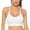 White, variant on Strappy Sports Bra for Women - Women's Sports Bra Ribbed Seamless Back bralettes for Workout Yoga Gym