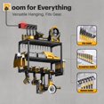 thumbnail image 4 of Power Tool Organizer Min Fast Assembly Slots Layer Heavy Duty Metal & Max lb load Cordless Power Dill Holder in Garage/Workshop/Pegboard/Shed, 4 of 9