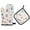 Small Watercolor Splashes and Dots, variant on 2 PCS Oven Baking Gloves Set Heat Resistant Oven Mitt & Pot Holder Set Cooking Mitts Kitchen Home Supplies Small Watercolor Splashes and Dots
