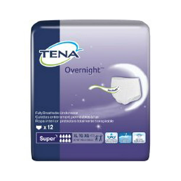 Tena Overnight Super Adult Underwear Pull On XLarge Disposable Heavy