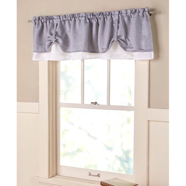 Darcy Double Layer Window Valances Modern Look Neutral Complements