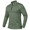 thumbnail image 2 of Kureaily Men's Active Sports Shirts Quarter Zip Long Sleeve Running Pullover Tops Outdoor Sweatshirt, 2 of 5