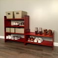 thumbnail image 2 of Wood Shoe Storage Rack Red Mahogany Finish, 2 of 5