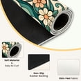 thumbnail image 3 of Mahjong Mat 31.5" x 31.5" Abstract Floral Waves Soft Teal Peach Tones Whimsical Swirls Non-Slip Noise Reduction Mahjong Tiles Table Cover for Dominoes Poker Card Board and Tile Games, 3 of 6