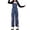 Dark Blue, variant on Ruyang Girls Denim Overalls Kids Blue Straight Leg Fashion Jean Jumpsuits Western Clothes Dungarees Pants Bow Workwear Bib Pants