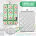 thumbnail image 6 of Yayeee Pot Holders Kitchen Heat Resistant with Pockets 7"x9.8" Cotton Oven Cooking Hot Pads, Green Blossom Mosaic, 6 of 7