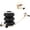Black, variant on VEVOR Air Jack, 3 Ton/6600 lbs Triple Bag Air Jack, Airbag Jack with Six Steel Pipes, Lift up to 17.7", 3-5 s Fast Lifting Pneumatic Jack, with Adjustable Long Handles for Cars, Garages, Repair(Blue)