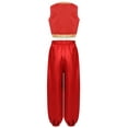 thumbnail image 2 of TiaoBug Kids Boys Arabian Prince Outfits Toad Waistcoat Open Front Vest with Bloomers Dance Pants Set Red 16, 2 of 7
