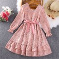 thumbnail image 2 of Cathalem Little Girls Spring Dress High Low Boho Dresses,Red 10Y, 2 of 5