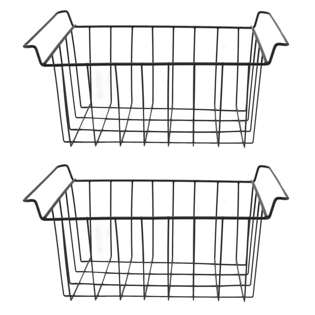Cesta De Congelador Aguar Alambre De Acero PE Space Space Guardar Organizador Multifuncional Bin Refrigerador Almacenamiento De Alimentos
