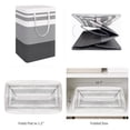 thumbnail image 5 of Brotasdro 2 Pack 75L Large Laundry Basket, Waterproof Collapsible Hamper with Reinforced Handles, Gray, 5 of 7