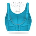 thumbnail image 3 of Wingslove Women's Non Padded Wireless Plus Size High Impact Sports Bra, Blue 40G, 3 of 11