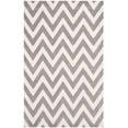 thumbnail image 2 of SAFAVIEH Cambridge Kaitlyn Zig Zag Stripes Wool Area Rug, Silver/Ivory, 6' x 9', 2 of 7