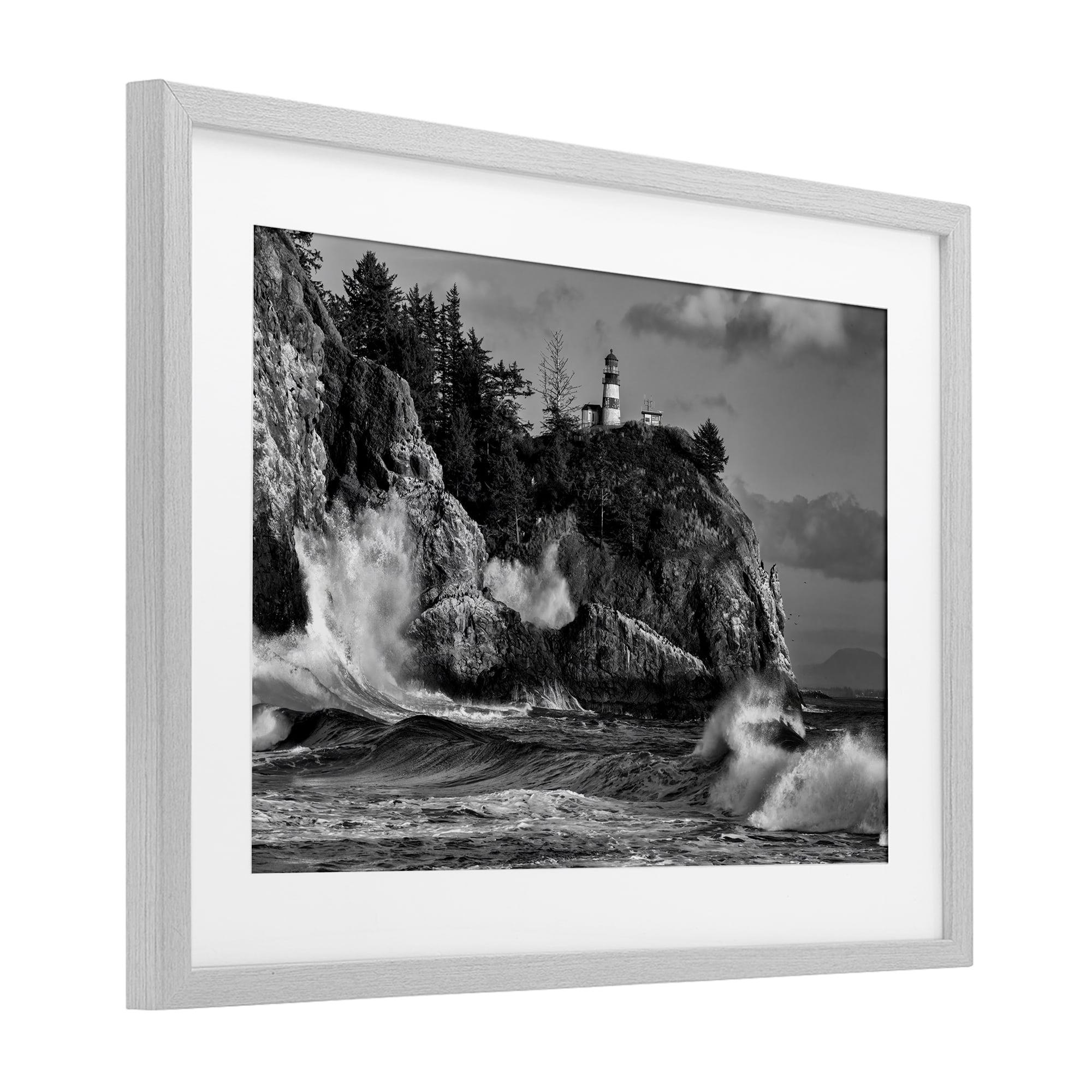 Stupell Industries Rising Tide at Cape Gray Framed Print Under Glass, design by Rick Berk