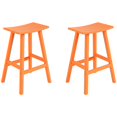 thumbnail image 1 of Florence Outdoor 29" HDPE Plastic Saddle Seat Barstool Orange (Set of 2), 1 of 5