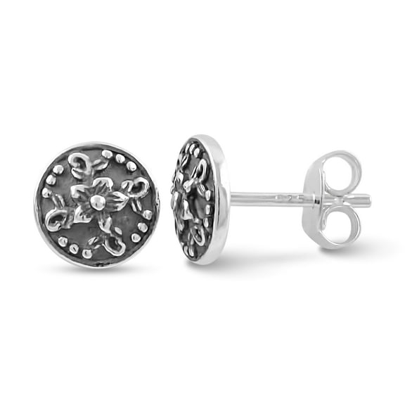 SilverCloseOut Sterling Silver Women's Bali Flower Plumeria Stud Earrings