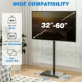 thumbnail image 3 of Swivel Floor TV Stand with Mount for 32-60 inch TVs up to 88 lbs, Height Adjustable Tall TV, 3 of 9
