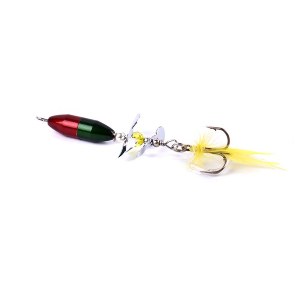 Señuelo de pesca giratorio, señuelo de cuchara de plumas de lentejuelas, aparejo para lubina, trucha, perca, lucio