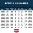 thumbnail image 2 of PENN Battle III Spinning Inshore/Nearshore Fishing Reel, Size 0 (1518035), 2 of 9