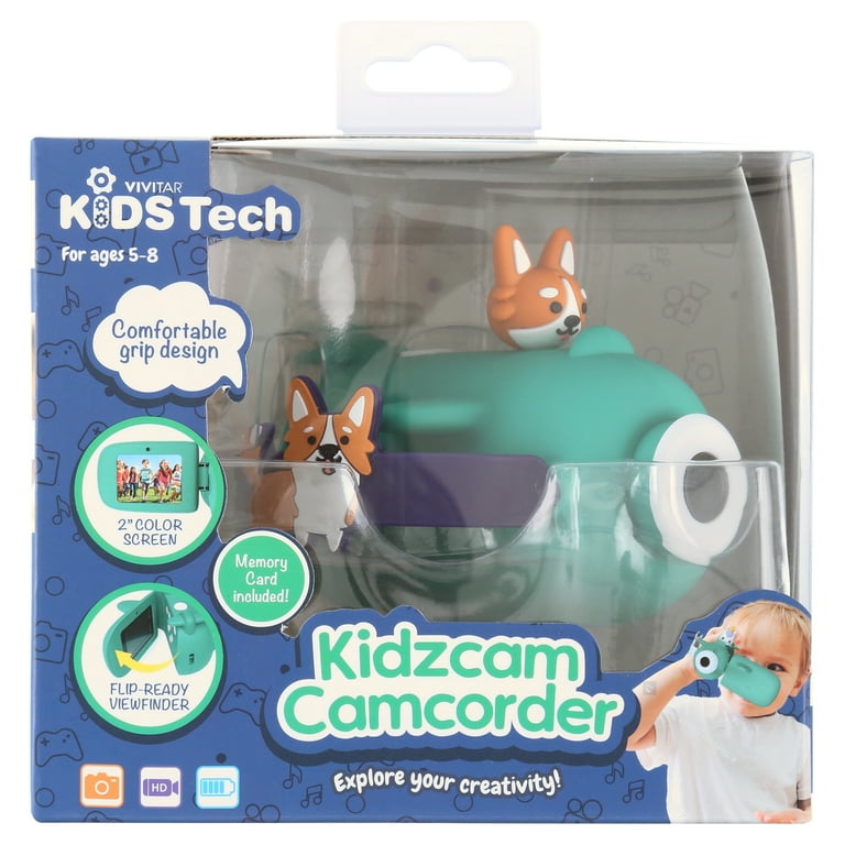 Vivitar Kidztech Camcorder for Kids, Teal Corgi Digital Video