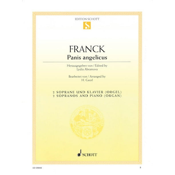 Panis Angelicus Ca C Sar Franck 2 Sopranos And Piano Or Organ Walmart Com Walmart Com