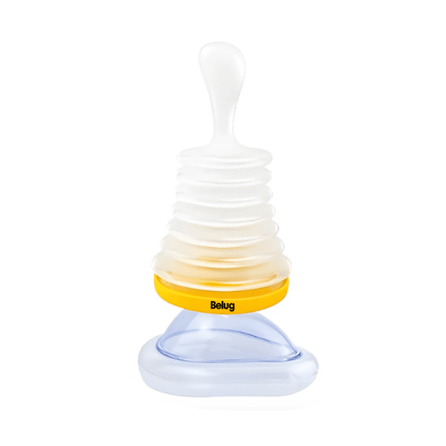 Aspirador Nasal Manual Para Bebés, Extractor De Mocos Transparente Belug Amarillo