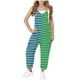 thumbnail image 2 of Odeerbi 5-14 Años Niñas Verano Mono Color Bloque Rayas Camisola Romper Primavera Casual Transpirable Cómodo Monos Correa Bib Pantalones Generales Traje de Juego, 2 of 8