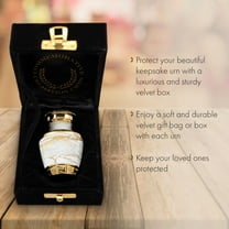 Marble Elegance White Cremation Urns for Cremation Ashes Urns for Adult Cremation Ashes Urns for Ashes