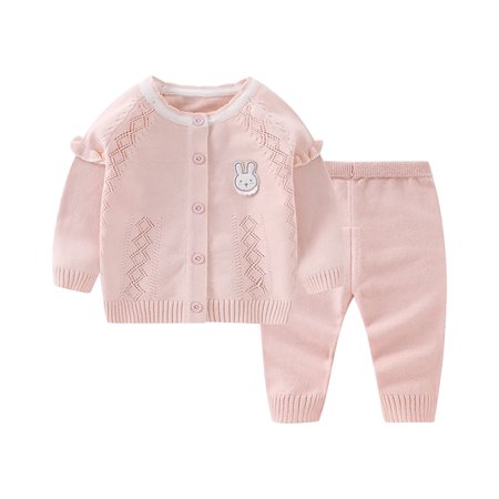 

ATOGUTA Kids Pajamas Set Soft Fleece Sleepwear for Kids Long Sleeve Child Winter Pjs for Toddler Pink Size 6M-3T