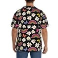 thumbnail image 5 of Wukai Rainbow Flowers Men's Casual Short-Sleeve Button Down Shirt - Lightweight Summer Dress Shirt for Daily Wear-4X-Large, 5 of 7