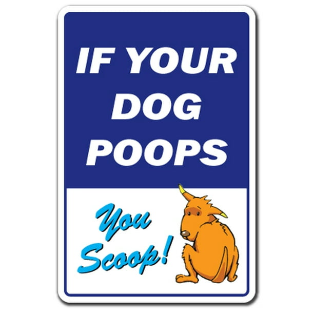 DOG POOPSYOU SCOOP Decal dog pet no clean up pick pickup after dog poop 5"