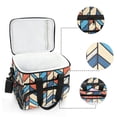 thumbnail image 6 of FORMRS Insulated Cooler Bag 24 Cans Capacity Soft Leakproof Lunch Box with Side Pockets, Blue Geometric, 6 of 7