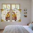 thumbnail image 3 of Sunflower Truck Kitchen Curtains 45 Inch Length, Summer Botanical Elegant Pastoral Floral Tiers Curtains for Bathroom Bedroom Cafe, Light Filtering Small Window Treatment Drapes 2 Panels 42"Wx45"L, 3 of 8