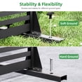 thumbnail image 5 of 72"x47"x16" Outdoor Privacy Screen with Stand Metal Balcony Decorative Screen,Black, 5 of 5