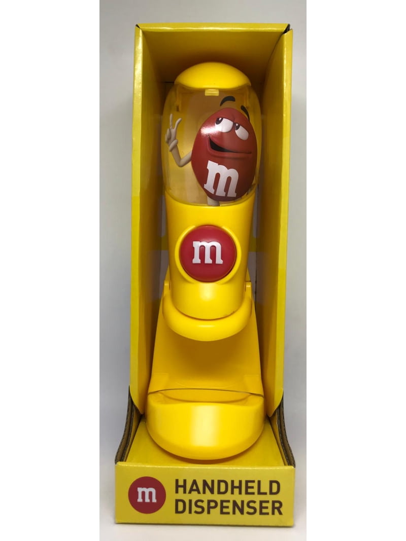 M&M's World Yellow Handheld Dispenser Candy Dispenser New with Box