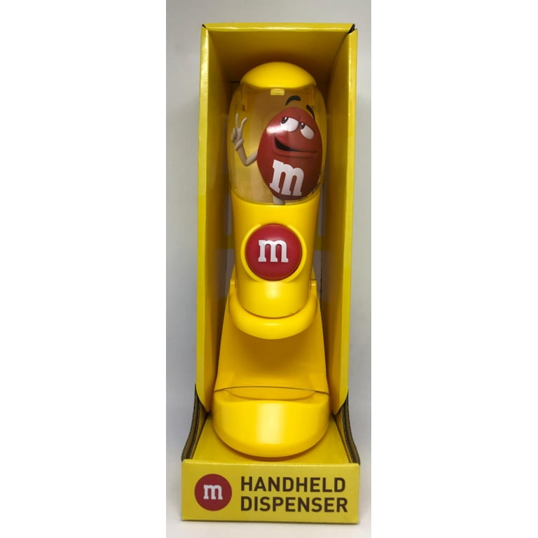 M&M's World Yellow Handheld Dispenser Candy Dispenser New with Box