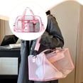 thumbnail image 1 of Bolso tote transparente, bolso de hombro informal y moderno para mujer, ideal para festivales de música y conciertos. Rosa, 1 of 8