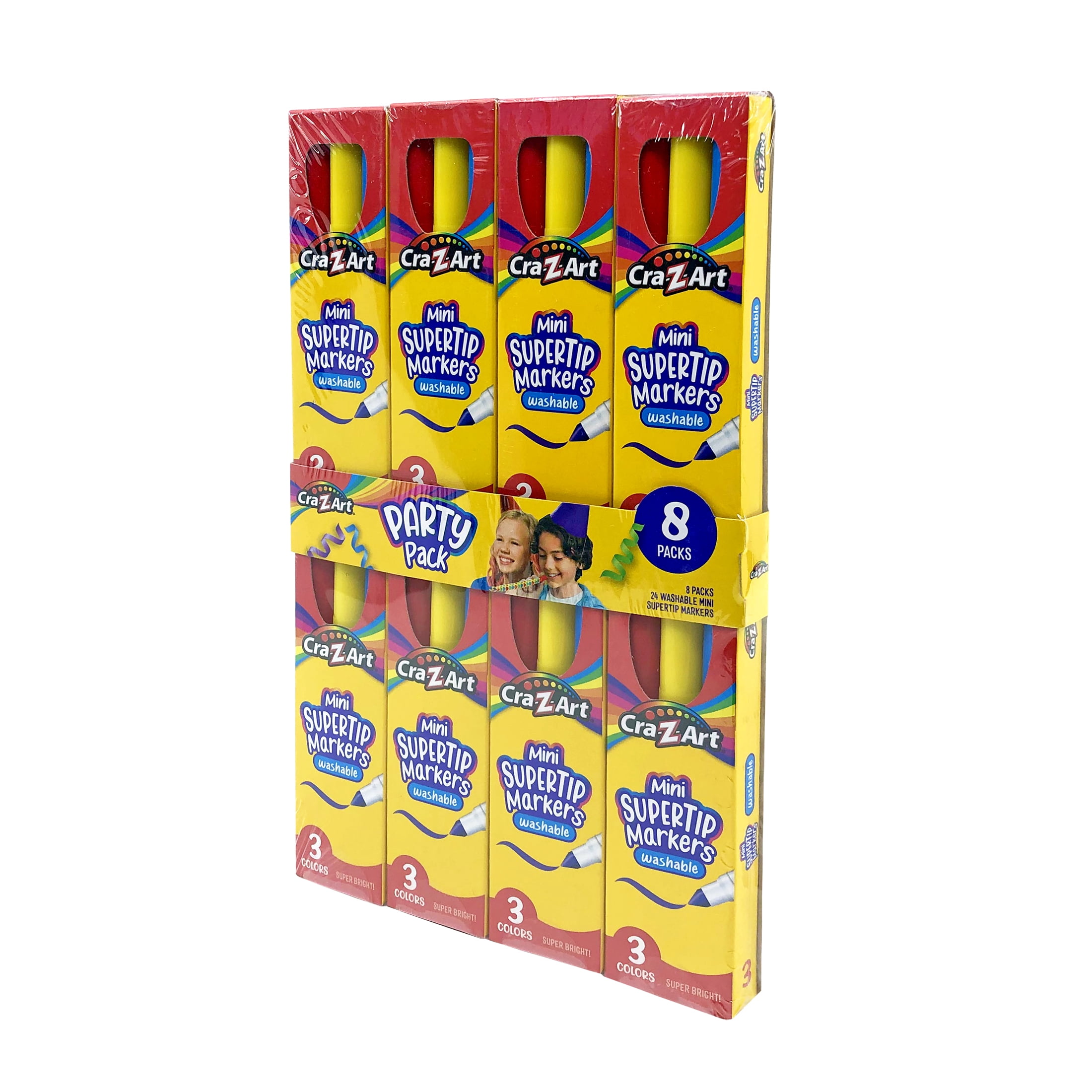 Cra-Z-Art Super Tip Art Markers Party Pack, 8 Packs of 3