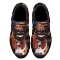 thumbnail image 2 of Basset Hound American flag Shoes Sneakers Black Size 11.5, 2 of 7