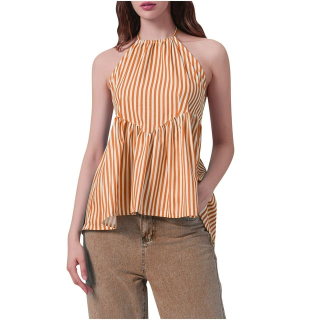 WRKEKC Cami Tank Tops for Women Solid Color Ruffle Casual Tube Top V-Neck Camisole with Elegant Design