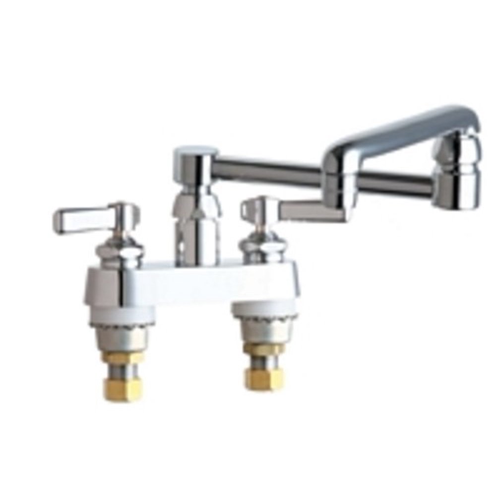Chicago Faucets 891DJ13AB Chrome Deck Mounted Pot Filler Faucet