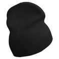 thumbnail image 3 of Angry Ram Head Embroidered Big Size Superior Cotton Short Knit Beanie - Black XL-3XL, 3 of 5