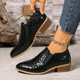 thumbnail image 2 of Msgweeeg Sandles Womens Flats Women's Versatile Fashion Casual Versatile One Foot Comfortable Pointed Oversized Thick Heel Small Leather Shoes, 2 of 10