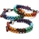 thumbnail image 3 of Pulsera trenzada con cuentas de piedra de yoga con piedras preciosas de cristal curativo de Reiki de 7 chakras, joyería ajustable para mujer, 3 of 5