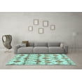 thumbnail image 3 of Ahgly Company Indoor Square Abstract Light Blue Modern Area Rugs, 3' Square, 3 of 4