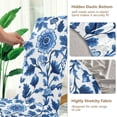 thumbnail image 5 of Yayeee 2 Pack Dining Chair Covers Stretch Parson Chairs Slipcovers Seat Protector, Blue Floral Pattern, 5 of 6